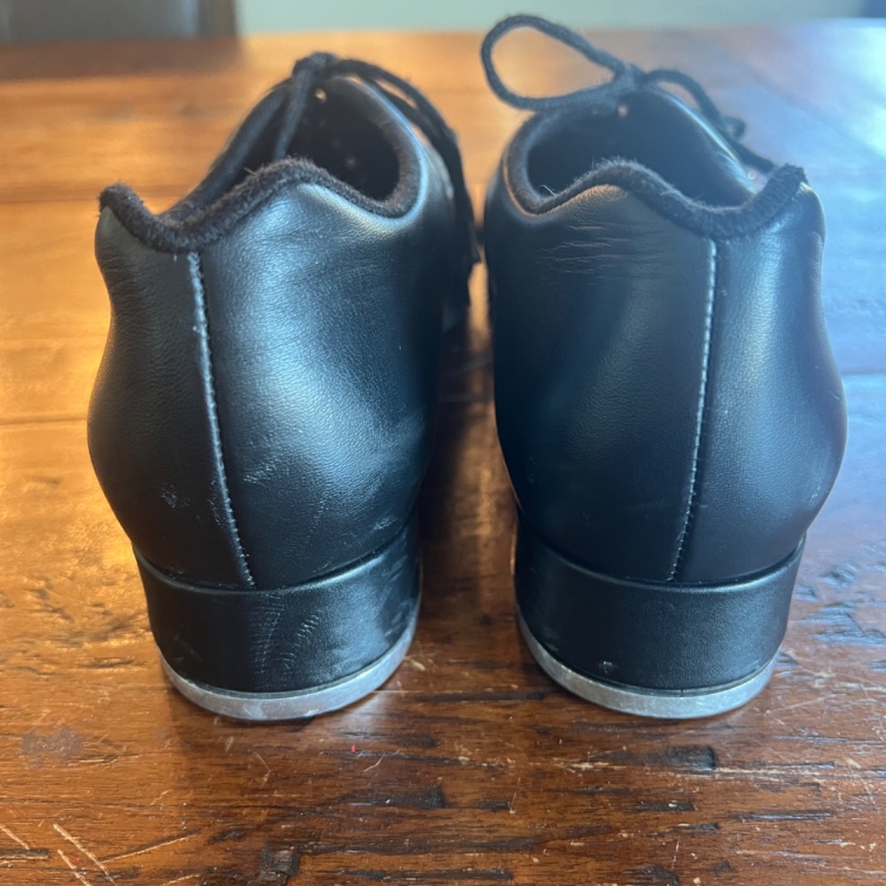 Women's BLOCH Sync Black Leather Lace Up Mega Tap Dance Shoes 11.5 - Picture 8 of 11